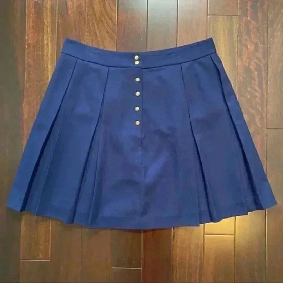 Tommy Hilfiger Pleated A-Line Mini Skirt Tennis Prep Kilt Navy Blue Size 10 - Picture 15 of 15
